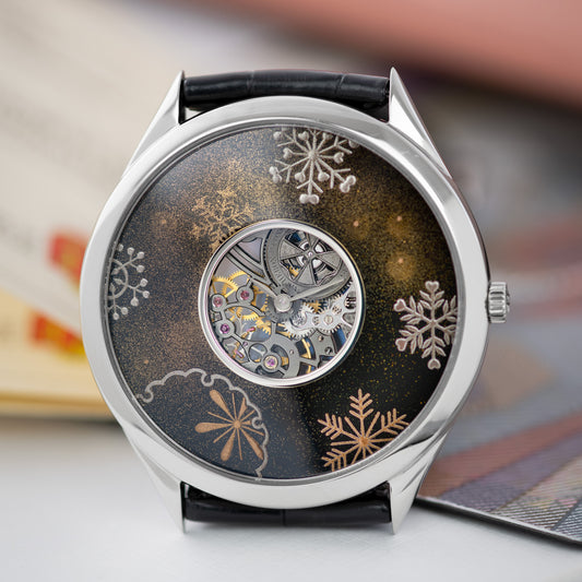 Vacheron Constantin manual wind White Gold and Maki-e lacuer Yukimi - Front Shot
