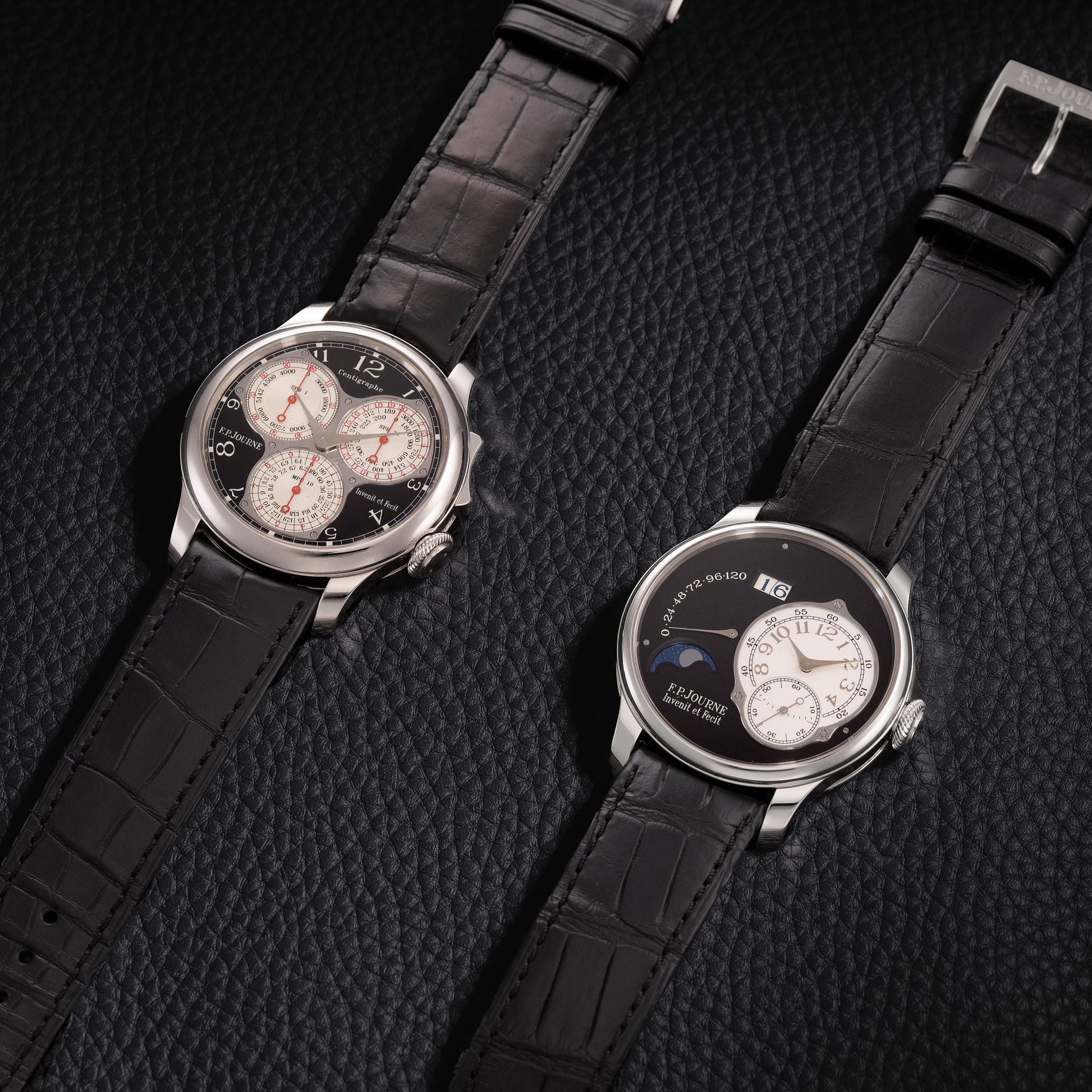 Platinum F.P.Journe Black Label Centigraphe 40mm and Platinum F.P.Journe Black Label Lune 40mm