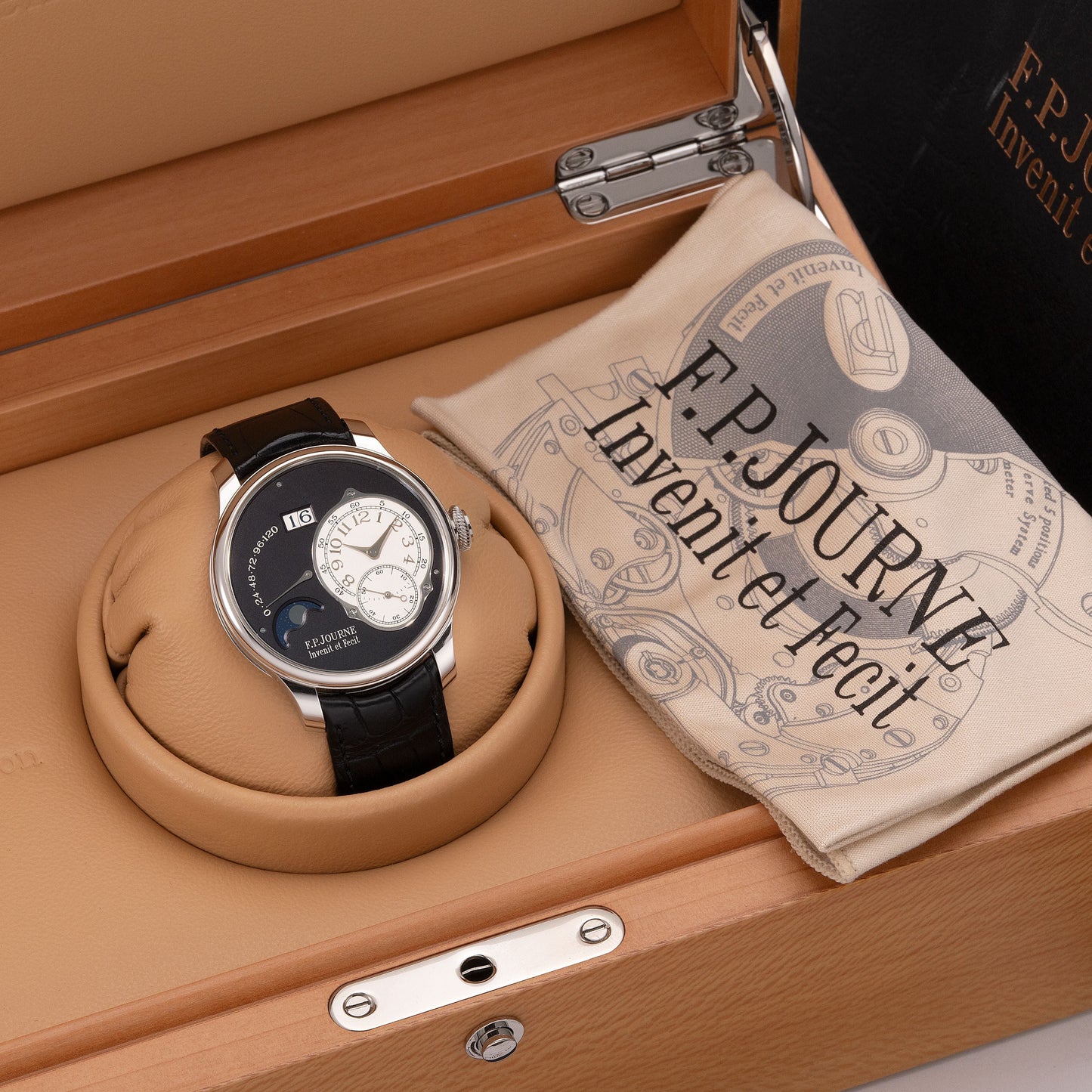 Full Set Platinum F.P.Journe Black Label Lune 40mm