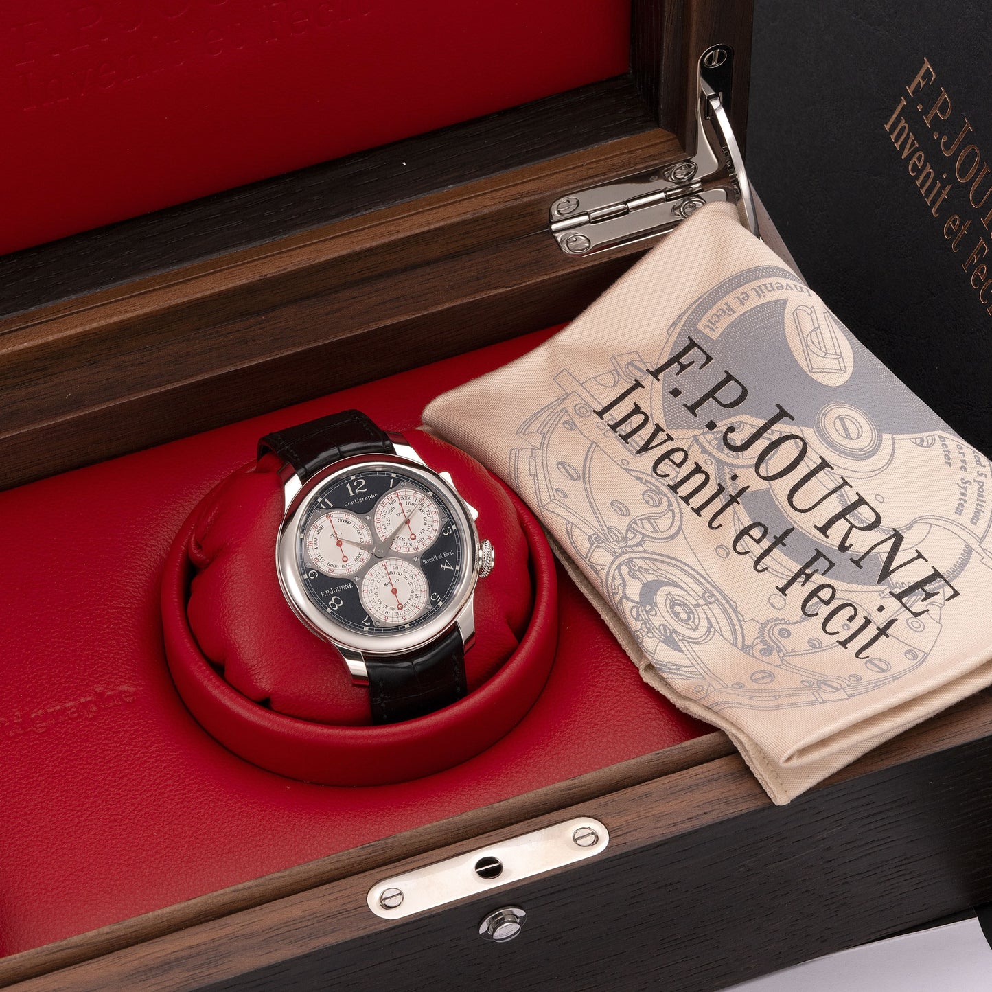 Full Set Platinum F.P.Journe Black Label Centigraphe 40mm 