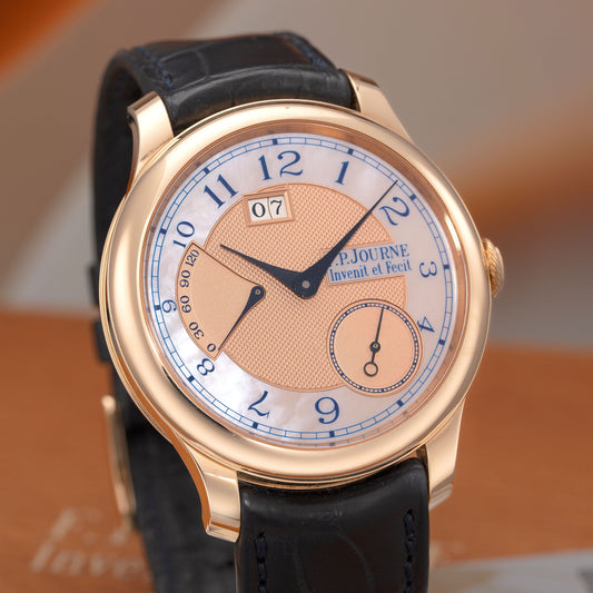 F.P.Journe Octa Automatique Réserve Nacre Ref. AR 40mm in 18K and Pink Mother-of-Pearl Hour Ring 6N Gold