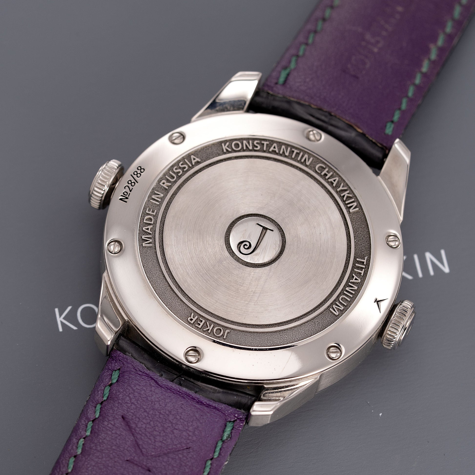 Back of Titanium Konstantin Chaykin Wristmons Joker Ref. K07.0Ti03.01 42mm