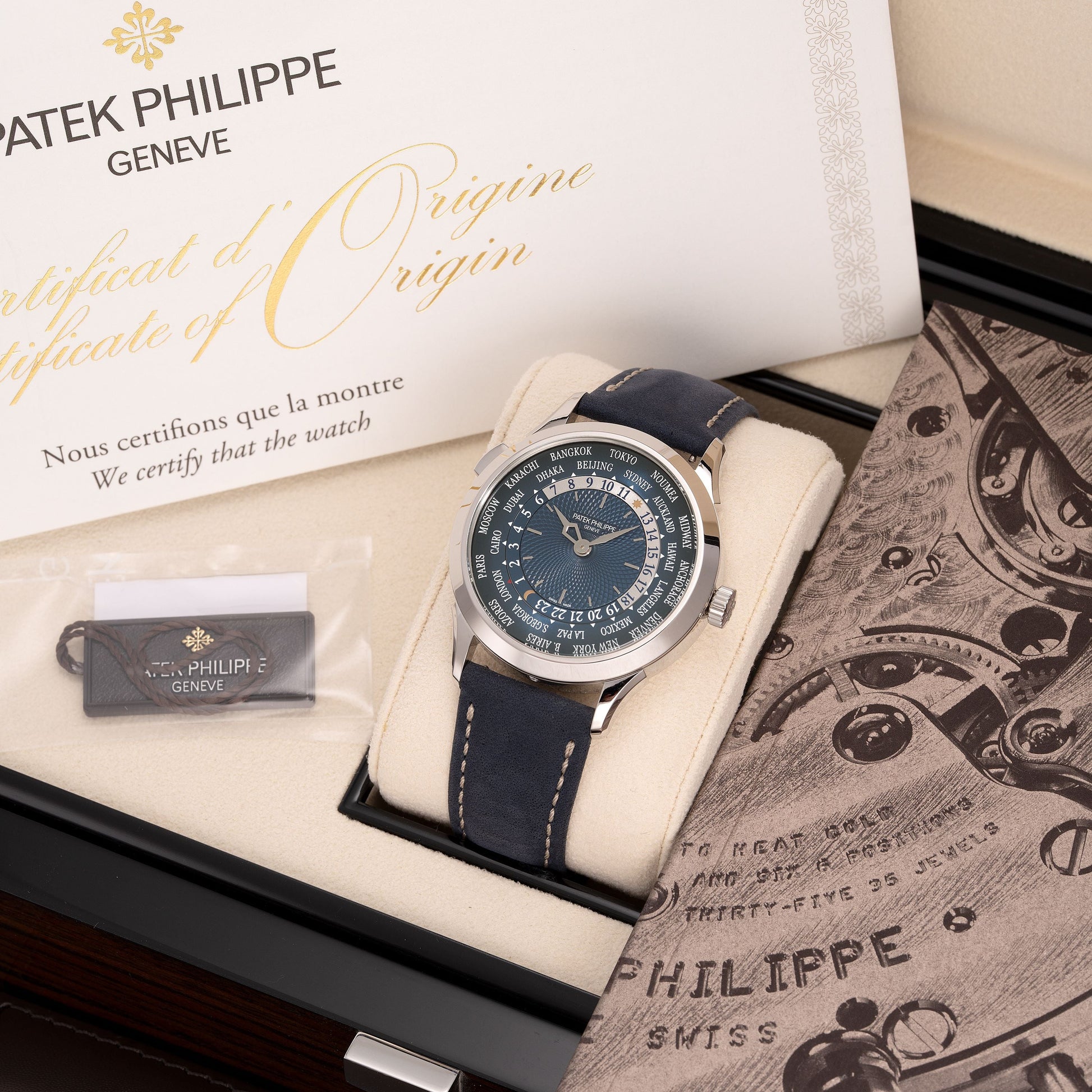 Full set of Platinum Patek Philippe Complications World Time Ref. 5230P-001 38.5mm